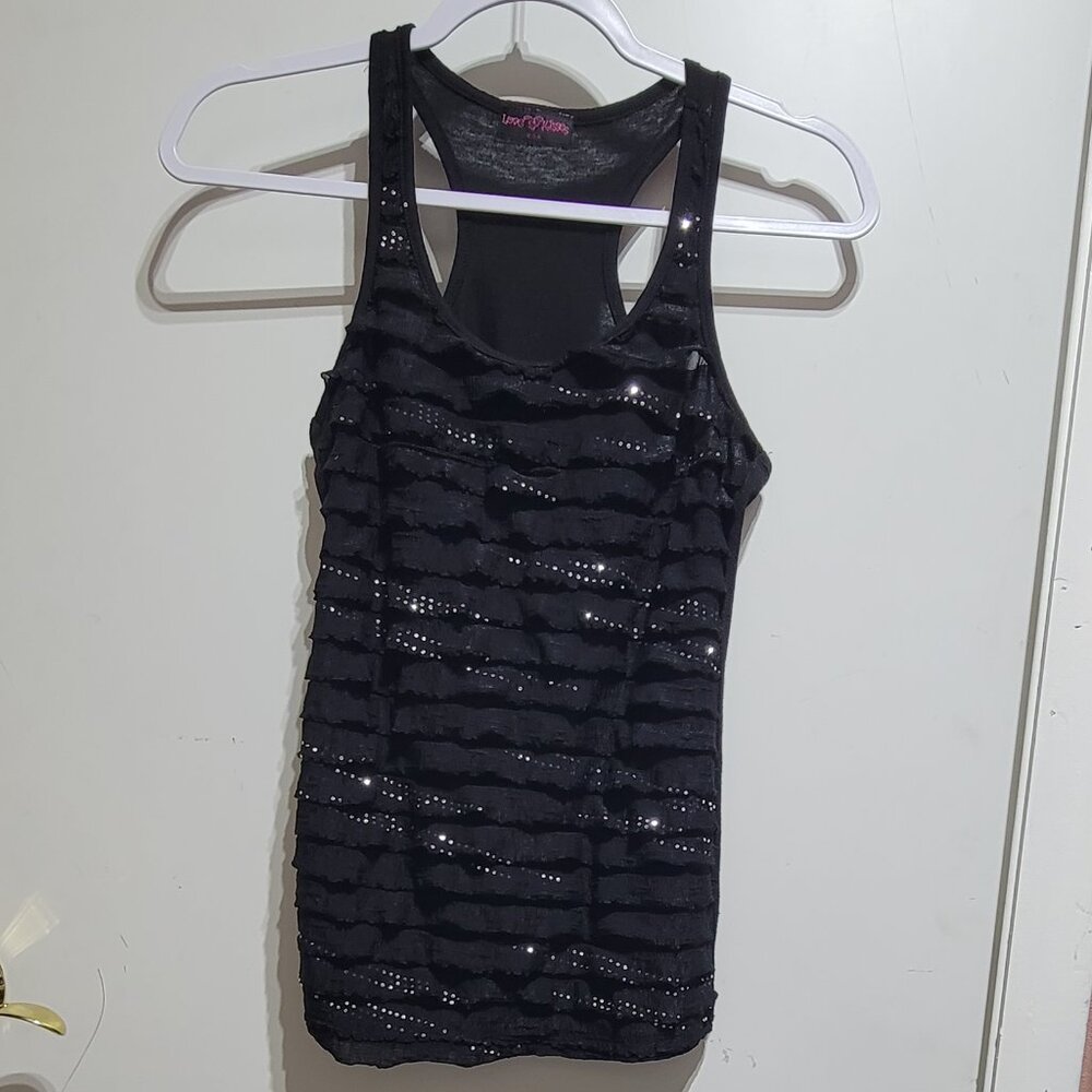 Black Ruffle Tank
